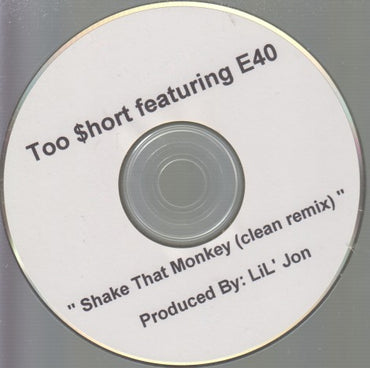 Too $hort: Shake That Monkey: Clean Remix 1-Track Promo w/ No Artwork