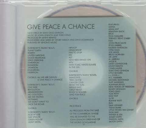 Peace Choir: Give Peace A Chance 1-Track Promo w/ Hype Sticker
