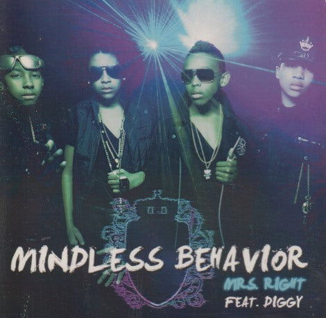 Mindless Behavior: Mrs. Right 2-Track Promo w/ Front Artwork