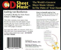 CD Sheet Music: Beethoven: Piano