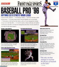 Front Page Sports Baseball Pro  '96 - NeverDieMedia