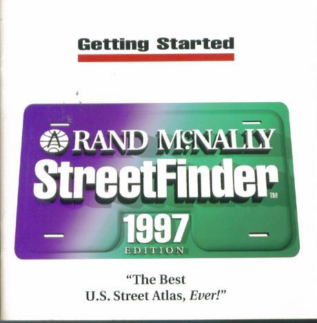 Rand McNally StreetFinder 1997