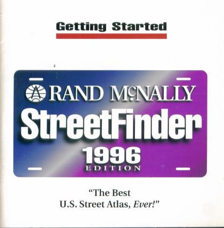 Rand McNally StreetFinder 1996