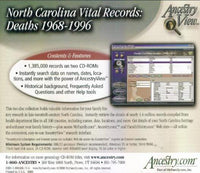 Ancestry.Com: North Carolina Vital Records Deaths 1968-1996