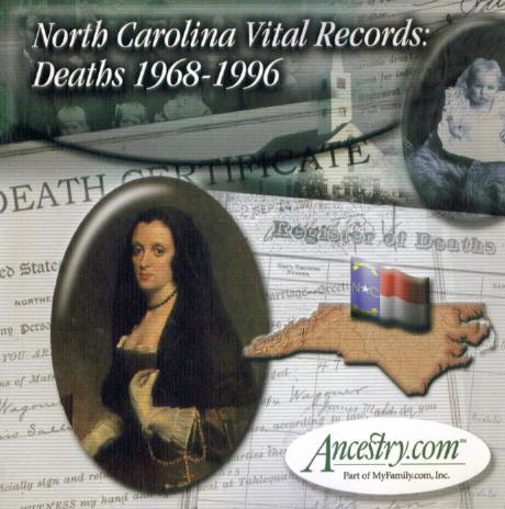 Ancestry.Com: North Carolina Vital Records Deaths 1968-1996