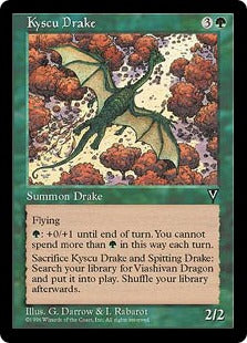 Magic The Gathering Card: Kyscu Drake X4 Visions