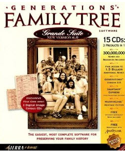 Generations Family Tree 6.0 Grande Suite w/ Family Quest Archives