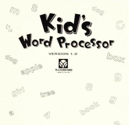 Kid's Word Processor w/ Manual