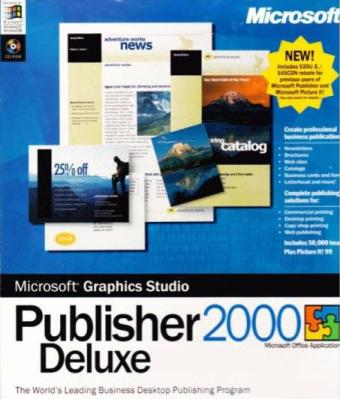 Microsoft Publisher 2000 Deluxe w/ Manual