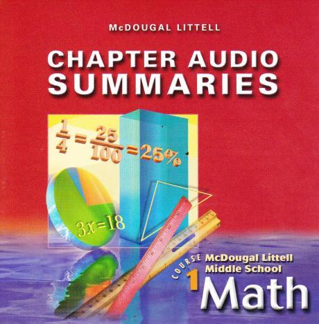 McDougal Littell Middle School Math: Chapter Audio Summaries Course 1