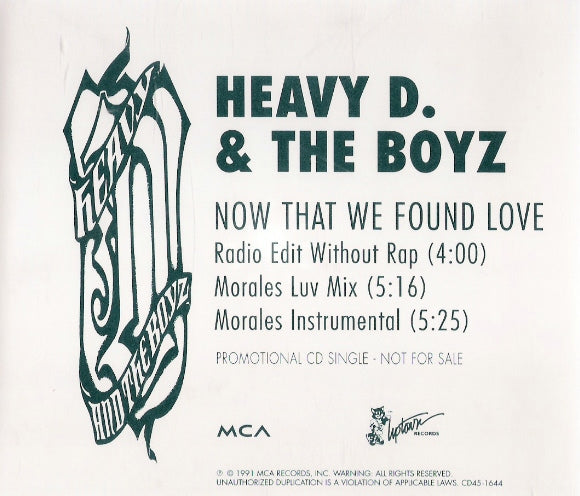 Heavy D. & The Boyz: Now That We Found Love Promo
