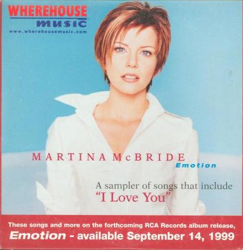 Martina Mcbride: Emotion 4 Song Sampler Promo w/ Artwork