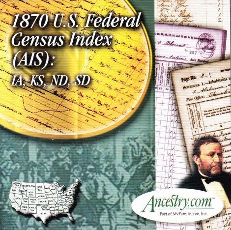 Ancestry: 1870 U.S. Federal Census Index: IA, KS, ND, SD