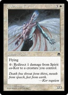 Magic The Gathering Card: Spirit en-Kor Stronghold X2