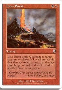 Magic The Gathering Card: Lava Burst Deckmasters