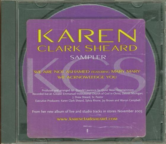 Karen Clark Sheard: Sampler Promo w/ Artwork