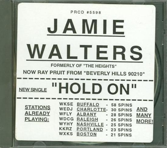 Jamie Walters: Hold On Promo w/ Artwork