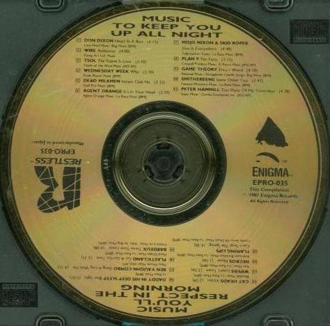 Music To Keep You Up All Night / Music You'll Respect In The Morning Japan Import Promo