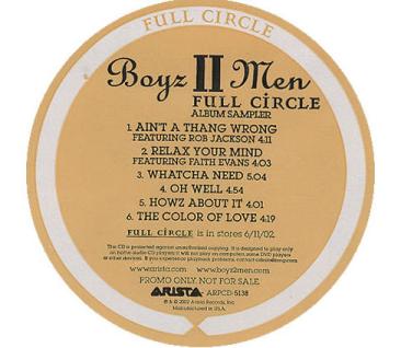 Boyz II Men: Full Circle: Album Sampler Promo