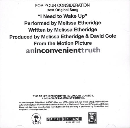 For Your Consideration: An Inconvenient Truth Promo w/ Artwork