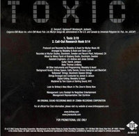 Britney Spears: Toxic Promo w/ Artwork