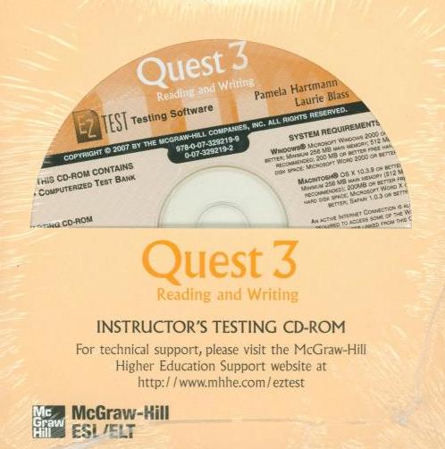 McGraw-Hill Quest 3: Instructor's Testing