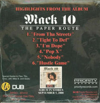 Mack 10: The Paper Route: Highlights From The Album Promo w/ Artwork