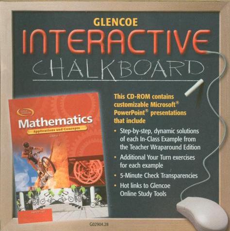 Glencoe Mathematics: Applications And Concepts: Interactive Chalkboard 1