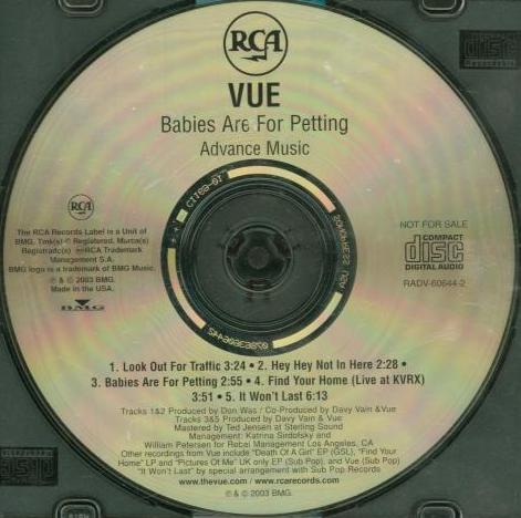 Vue: Babies Are For Petting Advance Promo