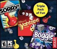 Triple Pack Of Fun: Sorry!, Ultimate Yahtzee, Boggle