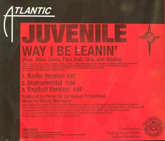 Juvenile: Way I Be Leanin' Promo