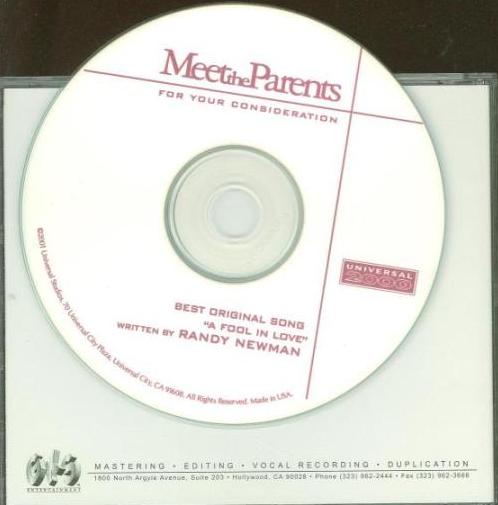 For Your Consideration: Meet The Parents: Best Original Song: A Fool In Love Promo w/ Artwork