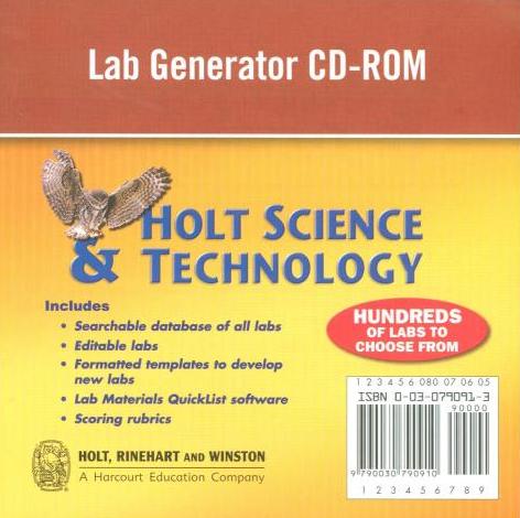 Holt Science & Technology: Lab Generator