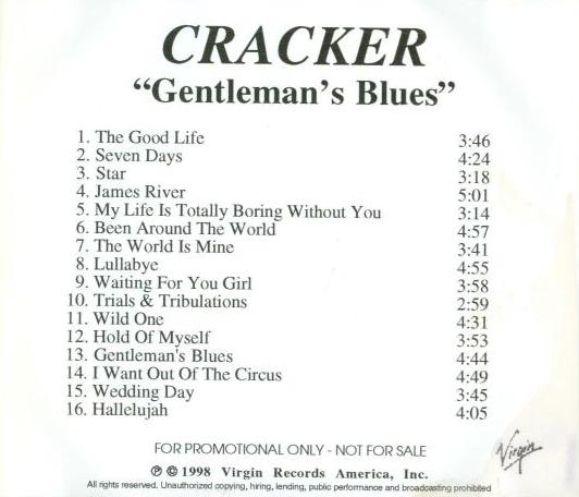 Cracker: Gentleman's Blues Advance Promo