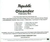 Oleander: February Son Promo w/ Artwork