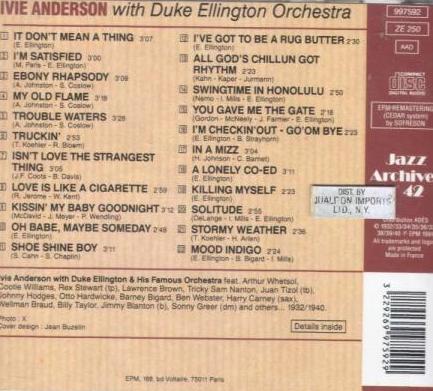 Ivie Anderson With Duke Ellington Orchestra