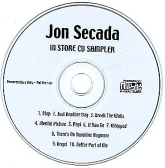 Jon Secada: In Store CD Sampler Demonstration Promo