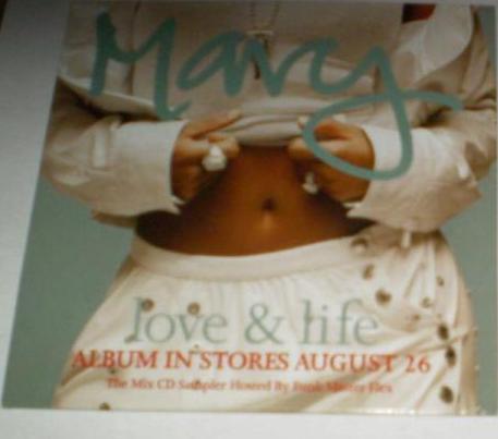 Mary J. Blige: Love & Life: The Mix CD Sampler Promo w/ Artwork