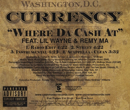 Currency: Where Da Cash At Promo