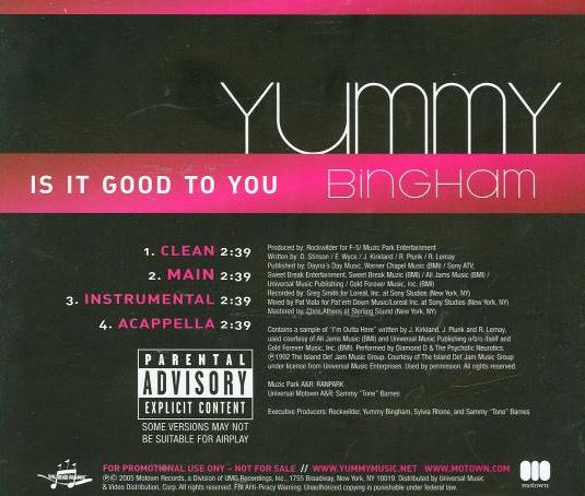 Yummy Bingham: Is It Good To You Promo