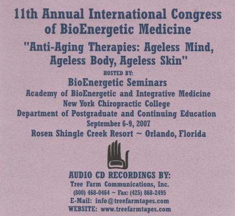 11th Annual International Congress Of BioEnergetic Medicine