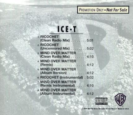 Ice-T: Ricochet / Mind Over Matter Promo