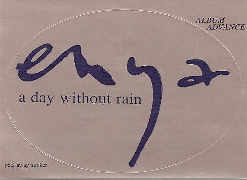 Enya: A Day Without Rain Promo Album Advance w/ Sticker