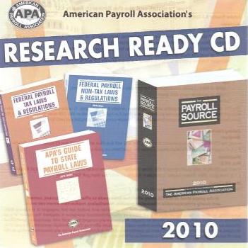 American Payroll Association's Research Ready CD 2010