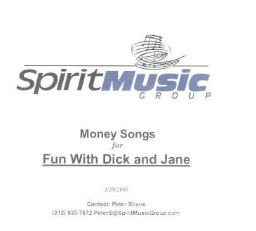 Money Songs For Fun With Dick And Jane Promo w/ Artwork