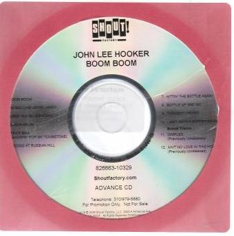 John Lee Hooker: Boom Boom Promo w/ Artwork