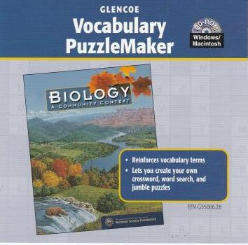 Glencoe Biology: A Community Context Vocabulary PuzzleMaker