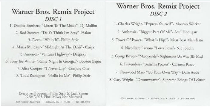 Warner Bros. Remix Project Promo w/ Artwork