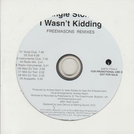 Angie Stone: I Wasn't Kidding (Freemasons Remixes) Promo