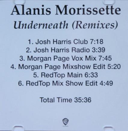 Alanis Morissette: Underneath (Remixes) Promo w/ Artwork